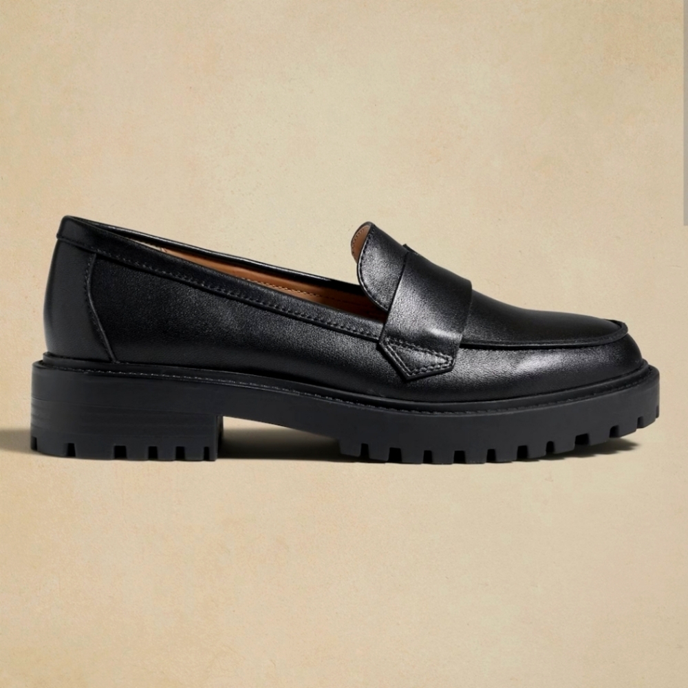 Banana Republic Leather Lug Sole Loafers